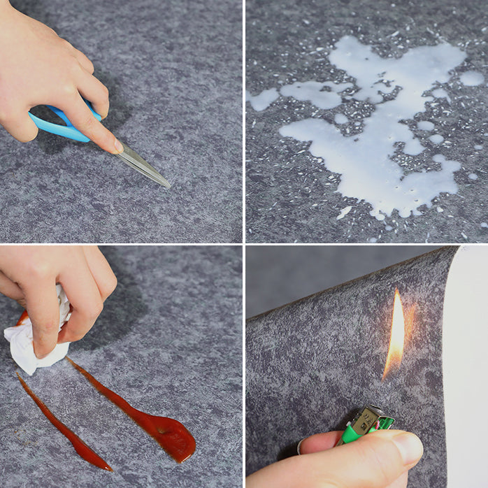 Vinyl flooring fireproof waterproof self-adhesive peel and stick