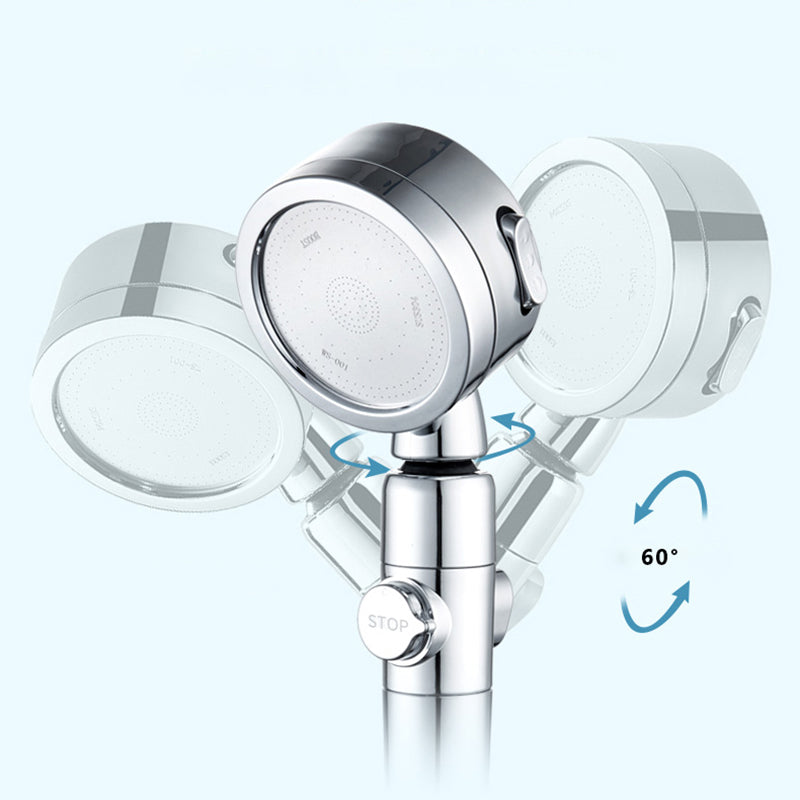 Modern Shower Head Adjustable Spray Pattern Rotatable Round Hand Shower