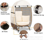 Waterproof Egg Chair Cover with Double Zipper – Solara