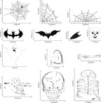 140PCS Halloween Window Clings Decor - Double-Sided Removable Stickers For Indoor Halloween Party Decorations