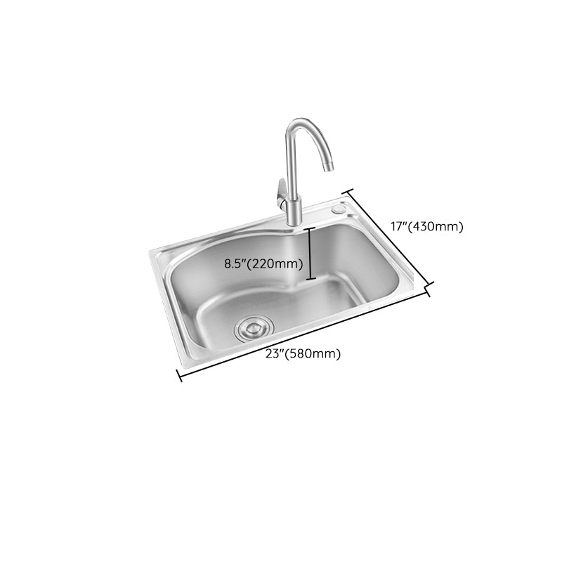 Modern Bar Prep Mirror Stainless Steel with Faucet Workstation Rack