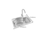Modern Bar Prep Mirror Stainless Steel with Faucet Workstation Rack