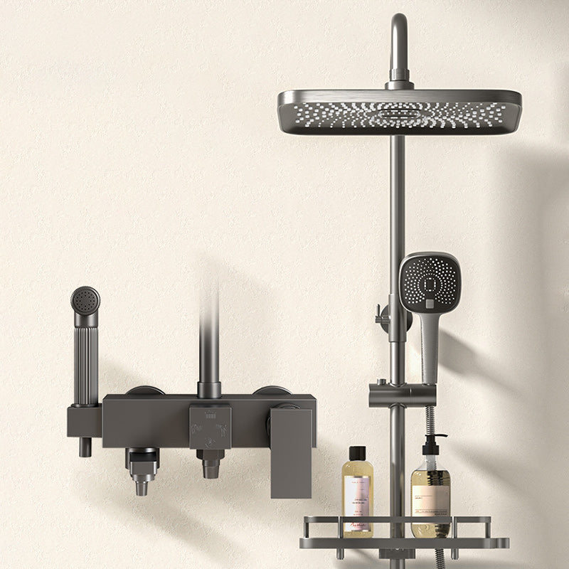 Modern shower accessories push-button shower head wall-mounted shower combination