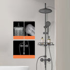 Modern shower accessories push-button shower head wall-mounted shower combination
