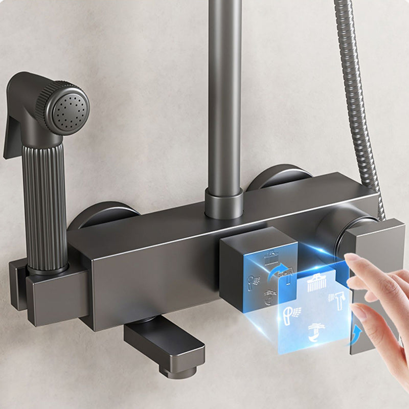 Modern shower accessories push-button shower head wall-mounted shower combination