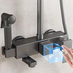 Modern shower accessories push-button shower head wall-mounted shower combination