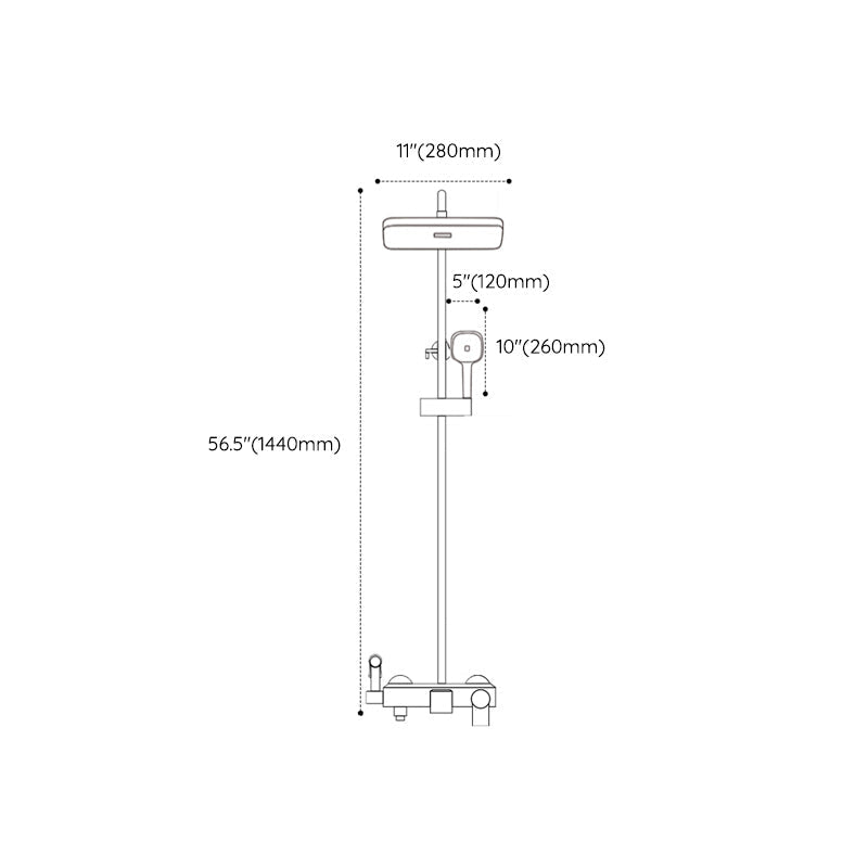 Modern shower accessories push-button shower head wall-mounted shower combination