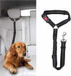 Adjustable Reflective 2-in-1 Dog Car Seatbelt Tether with Headrest Restraint