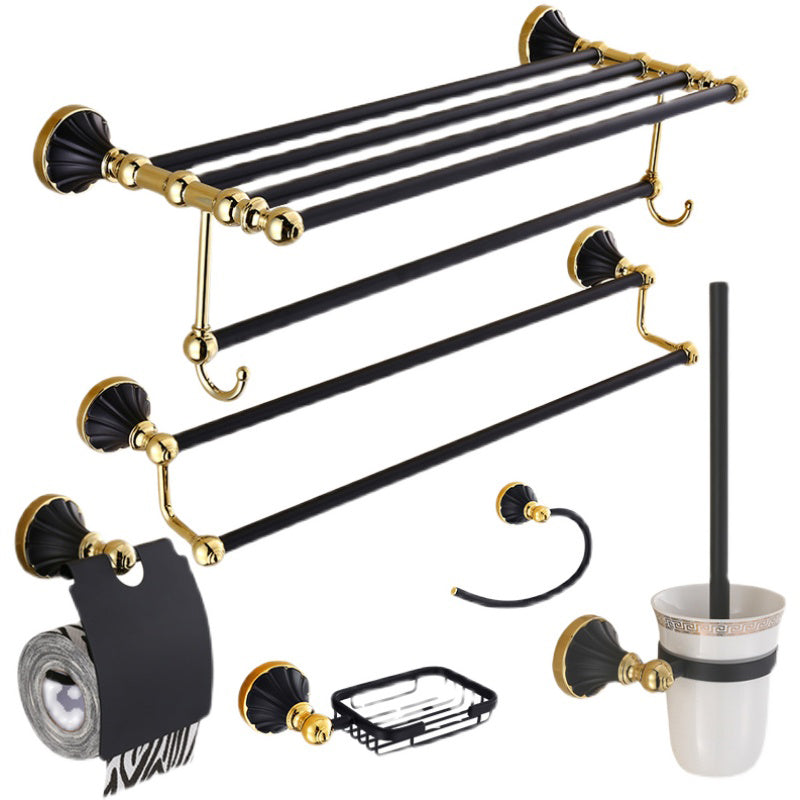 Traditional Bathroom Accessories Set Towel Bar Bathroom Shelf Black Bathroom Accessories Set