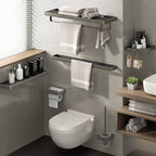 Modern Bathroom Hardware Set Paper Holder Towel Bar Bathroom Accessory Set