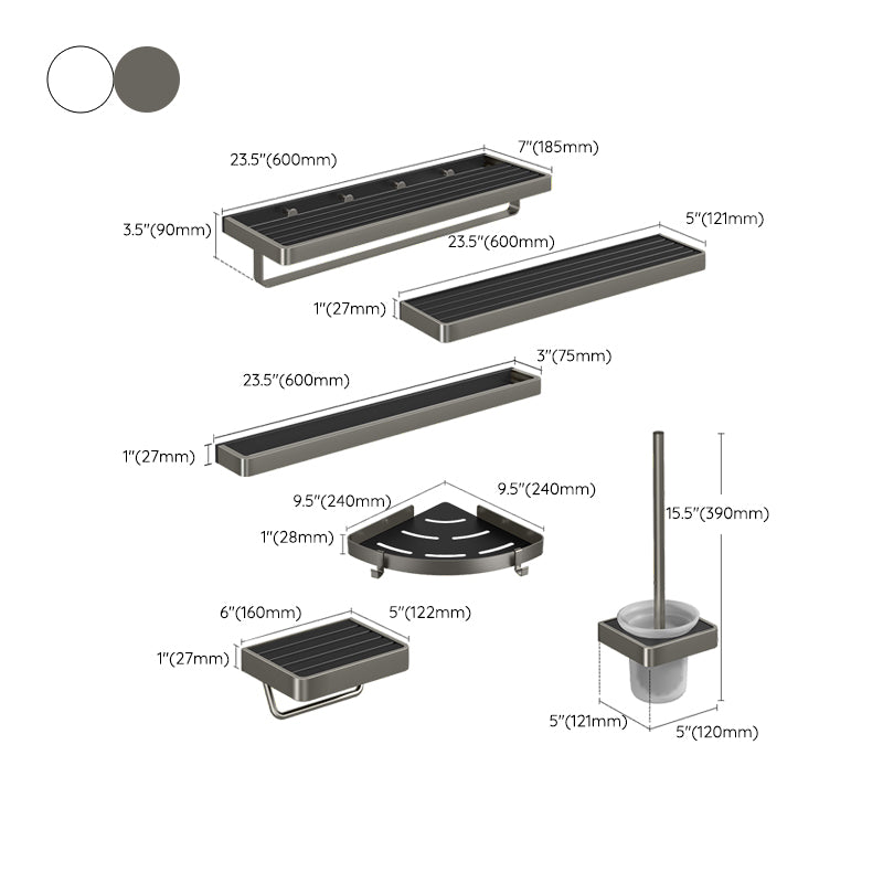 Modern Bathroom Hardware Set Paper Holder Towel Bar Bathroom Accessory Set