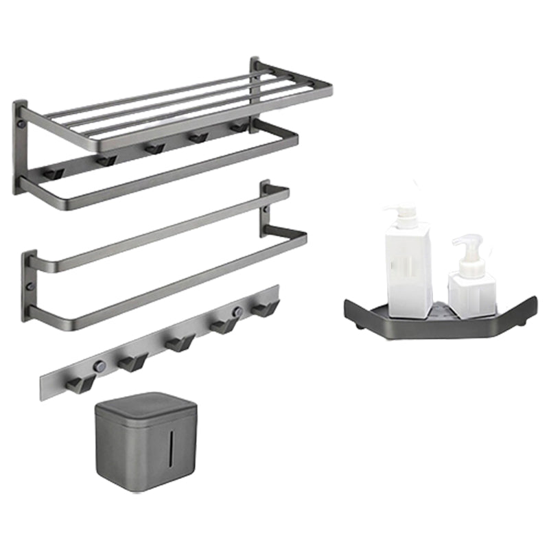 Modern gray bathroom hardware set towel bar paper holder bathroom accessory set