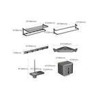 Modern gray bathroom hardware set towel rack paper holder bathroom accessory set