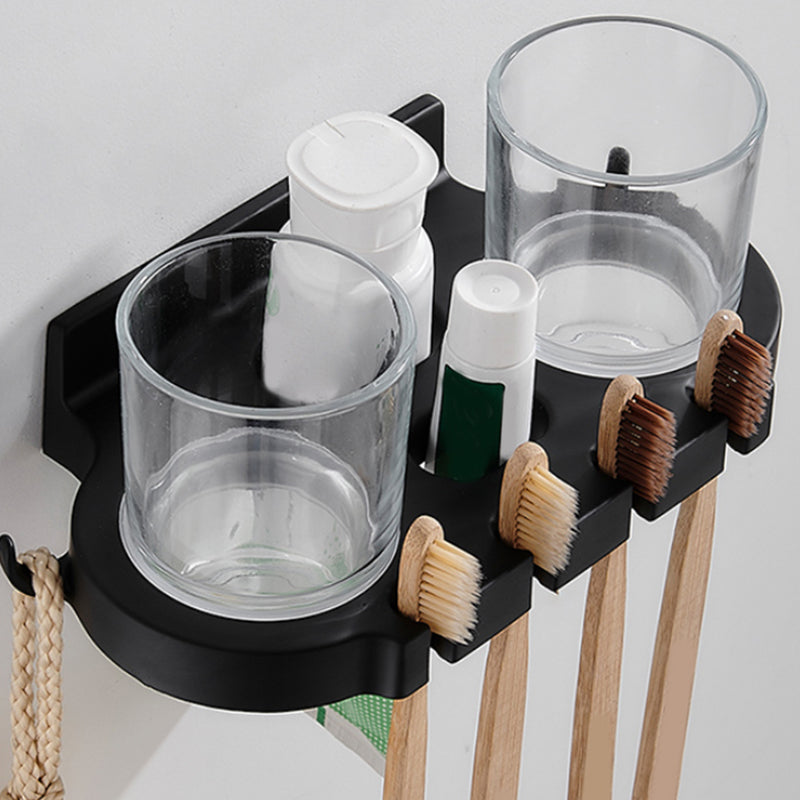 Modern Bathroom Accessories Set Black Towel Bar Paper Holder Bathroom Accessories Kit