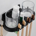 Modern Bathroom Accessories Set Black Towel Bar Paper Holder Bathroom Accessories Kit