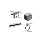 Modern Bathroom Accessories Set Black Towel Bar Paper Holder Bathroom Accessories Kit