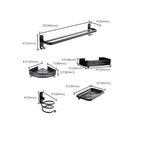 Modern Bathroom Accessories Set Black Towel Bar Paper Holder Bathroom Accessories Kit