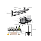 Modern Bathroom Accessories Set Black Towel Bar Paper Holder Bathroom Accessories Kit
