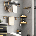 Modern Bathroom Accessories Set Paper Holder Towel Bar Black Bathroom Accessories Set