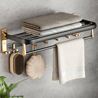 Modern Bathroom Accessories Set Paper Holder Towel Bar Black Bathroom Accessories Set