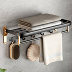 Modern Bathroom Accessories Set Paper Holder Towel Bar Black Bathroom Accessories Set