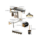 Modern Bathroom Accessories Set Paper Holder Towel Bar Black Bathroom Accessories Set