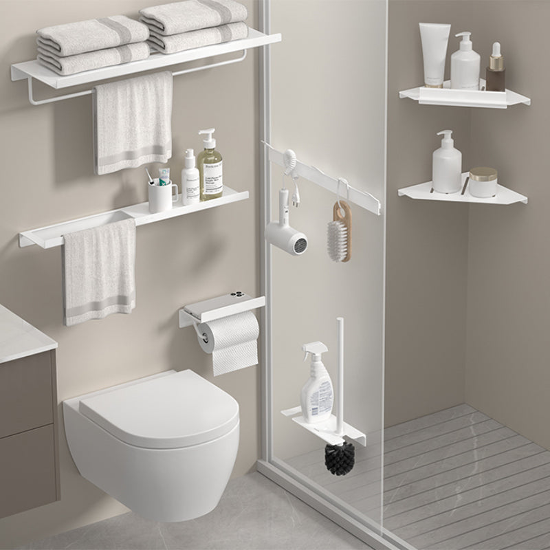 Modern White Bathroom Accessory Set Bathroom Shelf Paper Holder Bathroom Accessory Kit