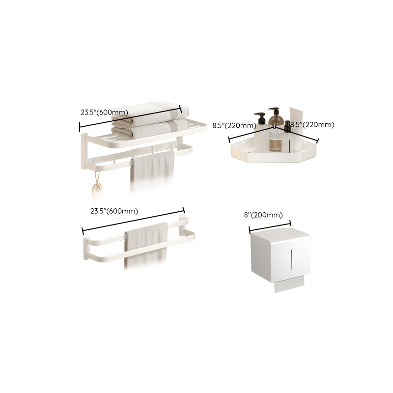 Modern White Bathroom Accessories Set Bathroom Shelf Paper Holder Bathroom Accessories Kit