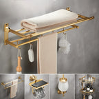 Modern Bathroom Accessory Set Paper Holder Bathroom Shelf Gold Bathroom Fittings Set