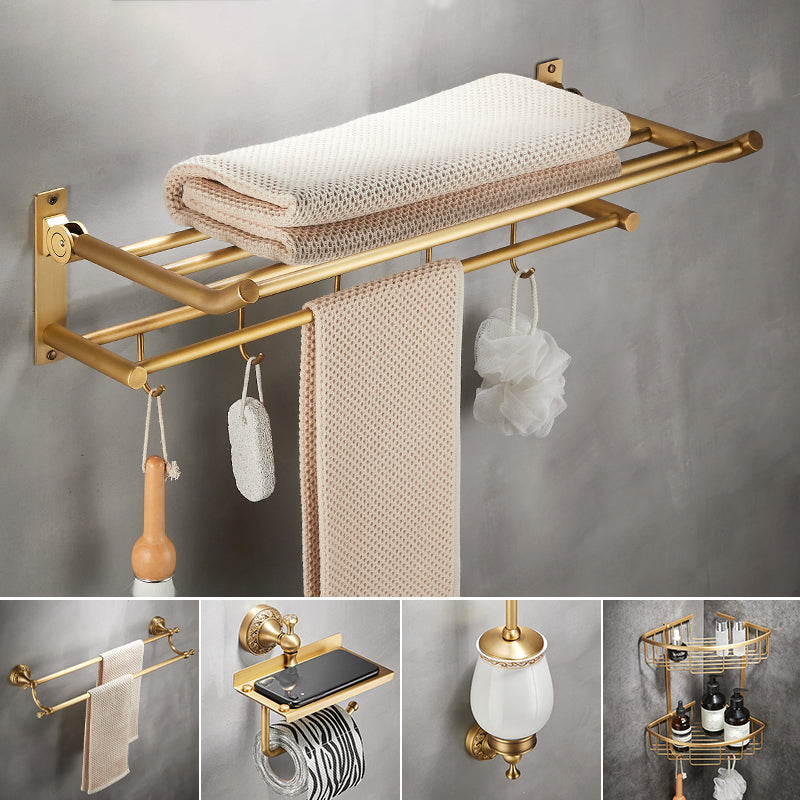 Modern Bathroom Accessory Set Paper Holder Bathroom Shelf Gold Bathroom Fittings Set