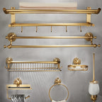 Modern Bathroom Accessory Set Paper Holder Bathroom Shelf Gold Bathroom Fittings Set