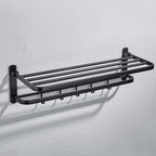 Modern black bathroom accessories set towel holder bathroom shelf bathroom faucet set