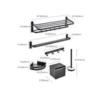 Modern black bathroom accessories set towel holder bathroom shelf bathroom faucet set