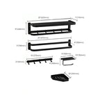 Modern black bathroom accessories set towel holder bathroom shelf bathroom faucet set