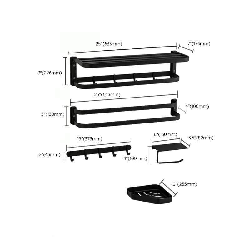Modern black bathroom accessory set towel holder bathroom shelf bathroom faucet set