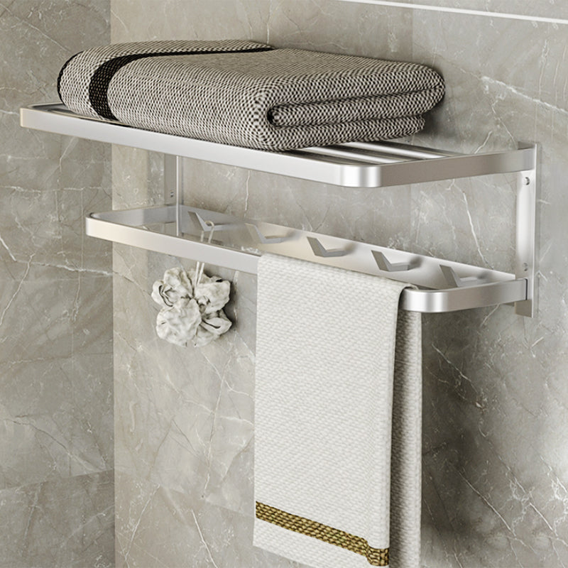 Modern Bathroom Accessories Set Silver Bathroom Shelf Towel Holder Bathroom Accessories Kit