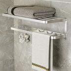 Modern Bathroom Accessories Set Silver Bathroom Shelf Towel Holder Bathroom Accessories Kit