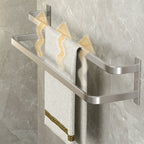 Modern Bathroom Accessories Set Silver Bathroom Shelf Towel Holder Bathroom Accessories Kit