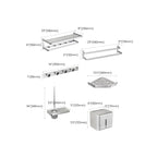 Modern Bathroom Accessories Set Silver Bathroom Shelf Towel Holder Bathroom Accessories Kit