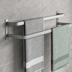 Modern Gray Bathroom Accessory Kit Paper Holder Bath Shelf Bathroom Hardware Set