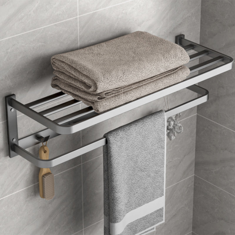 Modern Gray Bathroom Accessory Kit Paper Holder Bath Shelf Bathroom Hardware Set