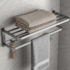 Modern Gray Bathroom Accessory Kit Paper Holder Bath Shelf Bathroom Hardware Set