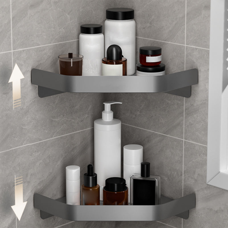 Modern Gray Bathroom Accessory Kit Paper Holder Bath Shelf Bathroom Hardware Set