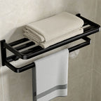 Modern Bathroom Set Towel Bar Paper Holder Black Bathroom Accessory Set
