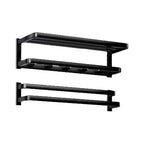 Modern Bathroom Set Towel Bar Paper Holder Black Bathroom Accessory Set