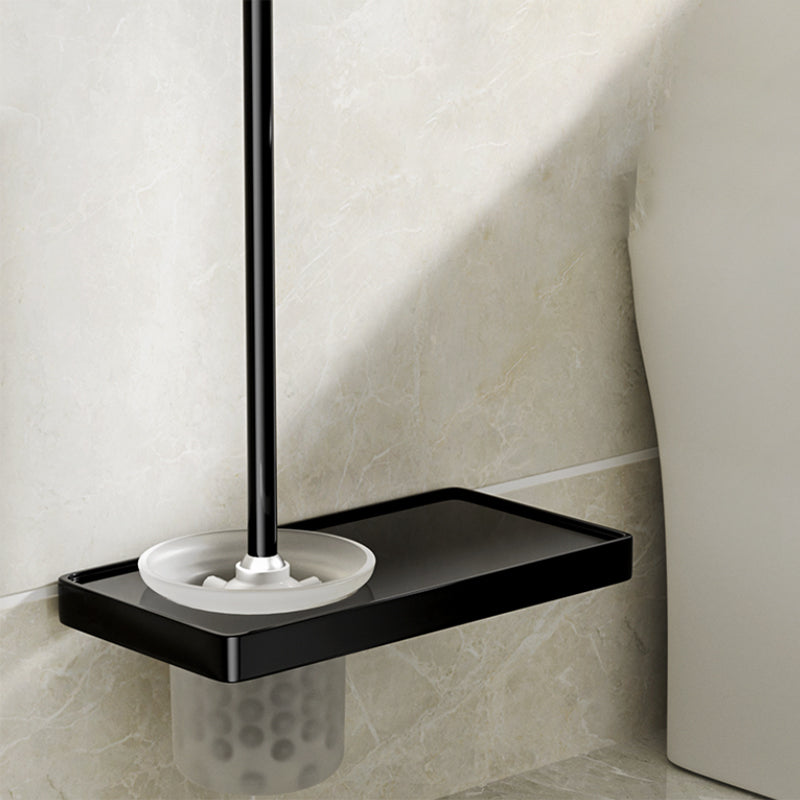 Modern Bathroom Set Towel Bar Paper Holder Black Bathroom Accessory Set