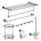 Modern bathroom accessory set paper holder towel bar stainless steel bathroom set