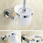 Modern bathroom accessory set paper holder towel bar stainless steel bathroom set