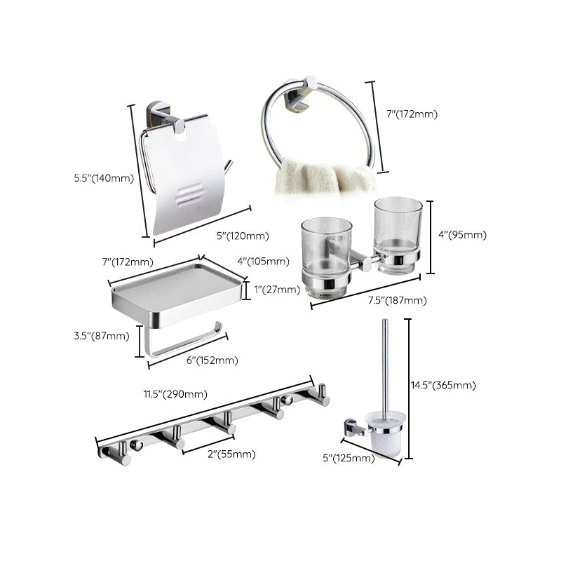 Modern bathroom accessory set paper holder towel bar stainless steel bathroom set