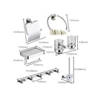 Modern bathroom accessory set paper holder towel bar stainless steel bathroom set